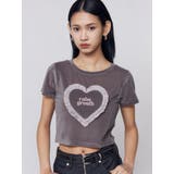 ハートフリルロゴTシャツ | EMODA | 詳細画像2