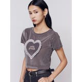 ハートフリルロゴTシャツ | EMODA | 詳細画像4