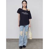 ルーズネックストリングTシャツ | EMODA | 詳細画像18 