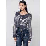 シャギーリブアシンメトリーニット | EMODA | 詳細画像3 