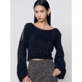 ブラック | ショルダースキンクロップ2WAYニット | EMODA