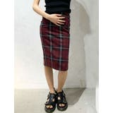 ボルドー | チェックタイトスカート | GYDA