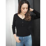 ブラック | ボタンニットTOPS | GYDA