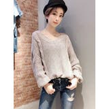 ベージュ | 2WAYボリュームスリーブブリーチニットTOPS | GYDA