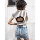 オフホワイト | BACK OPENショートボーダーTシャツ | GYDA