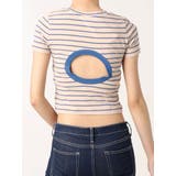 ベージュ | BACK OPENショートボーダーTシャツ | GYDA