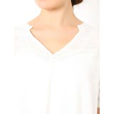 VネックデザインスラブTシャツ | GYDA | 詳細画像12 