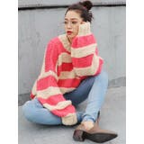 ピンク | hand knitting ボーダー TOPS | GYDA