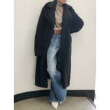 ブラック | レイヤードボアロングコート | GYDA