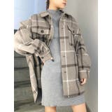 ダークミックス | ラインチェックオーバーサイズシャツジャケット | GYDA