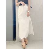 オフホワイト | サイドスリットデニムロングスカート | GYDA
