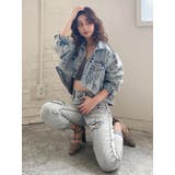 【SETUP着用可】H/W タックデザインペグトップデニムパンツ | GYDA | 詳細画像4