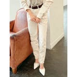 アイボリー | 【SETUP着用可】H/W タックデザインペグトップデニムパンツ | GYDA