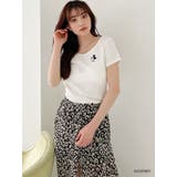 MICKEY MOUSE/FACE EMBROIDERY テレコTシャツ | GYDA | 詳細画像1