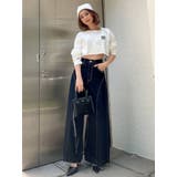 H/W SWITCHINGデザイン ワイドデニムパンツ | GYDA | 詳細画像8