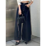 インディゴ | H/W SWITCHINGデザイン ワイドデニムパンツ | GYDA