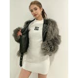 レイヤードエコファー ベルトライダースジャケット | GYDA | 詳細画像33