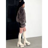 レイヤードエコファー ベルトライダースジャケット | GYDA | 詳細画像45