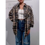 ベージュ | GYDA LOGO PATTERN BIG CHECK シャツ | GYDA