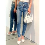 H/Wサイドクロスデザイン スキニーデニムパンツ[品番