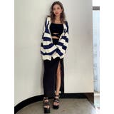 ボーダー LOOSEニットカーディガン | GYDA | 詳細画像22 