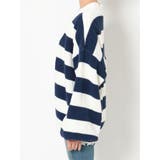ボーダー LOOSEニットカーディガン | GYDA | 詳細画像31 