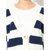 ボーダー LOOSEニットカーディガン | GYDA | 詳細画像33 