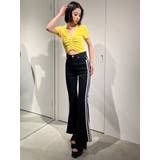 ハイウエスト2ラインフレアカラーパンツ | GYDA | 詳細画像4