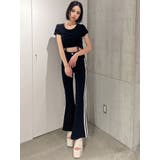 ハイウエスト2ラインフレアカラーパンツ | GYDA | 詳細画像8