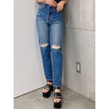 H/W GYDA SLEEK KNEEダメージデザインデニムパンツ | GYDA | 詳細画像1