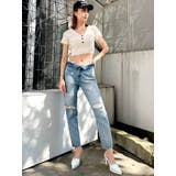 H/W GYDA SLEEK KNEEダメージデザインデニムパンツ | GYDA | 詳細画像2
