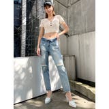 H/W GYDA SLEEK KNEEダメージデザインデニムパンツ | GYDA | 詳細画像3