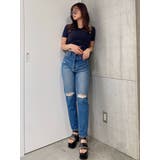 H/W GYDA SLEEK KNEEダメージデザインデニムパンツ | GYDA | 詳細画像6