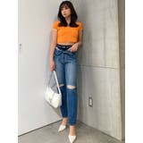 H/W GYDA SLEEK KNEEダメージデザインデニムパンツ | GYDA | 詳細画像8