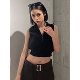 ハーフZIPノースリニットTOPS | GYDA | 詳細画像10 