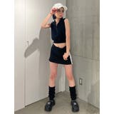 ハーフZIPノースリニットTOPS | GYDA | 詳細画像15 