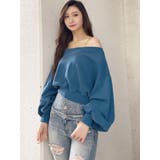 Symmetry GYDAピグメントオフショルスウェットTOPS[品番