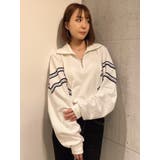 2LINE LOGOテープハーフZIP TOPS | GYDA | 詳細画像3