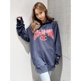 ネイビー | Champion HOODED SWEATSHIRT | GYDA