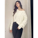 BIGケーブル LOOSE ニットトップス | GYDA | 詳細画像19 