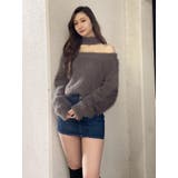 オフショルシャギーチョーカーニット TOPS | GYDA | 詳細画像13