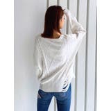 クラッシュ LOOSE ニットトップス | GYDA | 詳細画像11