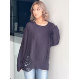 クラッシュ LOOSE ニットトップス | GYDA | 詳細画像25