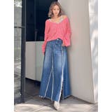 OVERLAPリメイクデニムロングスカート | GYDA | 詳細画像10