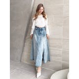 OVERLAPリメイクデニムロングスカート | GYDA | 詳細画像5