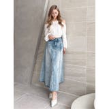 OVERLAPリメイクデニムロングスカート | GYDA | 詳細画像6