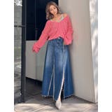 OVERLAPリメイクデニムロングスカート | GYDA | 詳細画像9