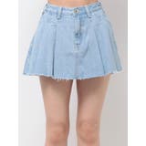 タックプリーツ デニムスカートライクショートパンツ | GYDA | 詳細画像33 