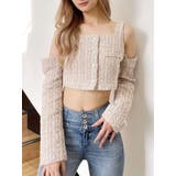 フロントボタン2WAY FANCYTWEEDブラウス | GYDA | 詳細画像1