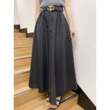 ブラック | ロングボリューム フレアスカート | GYDA